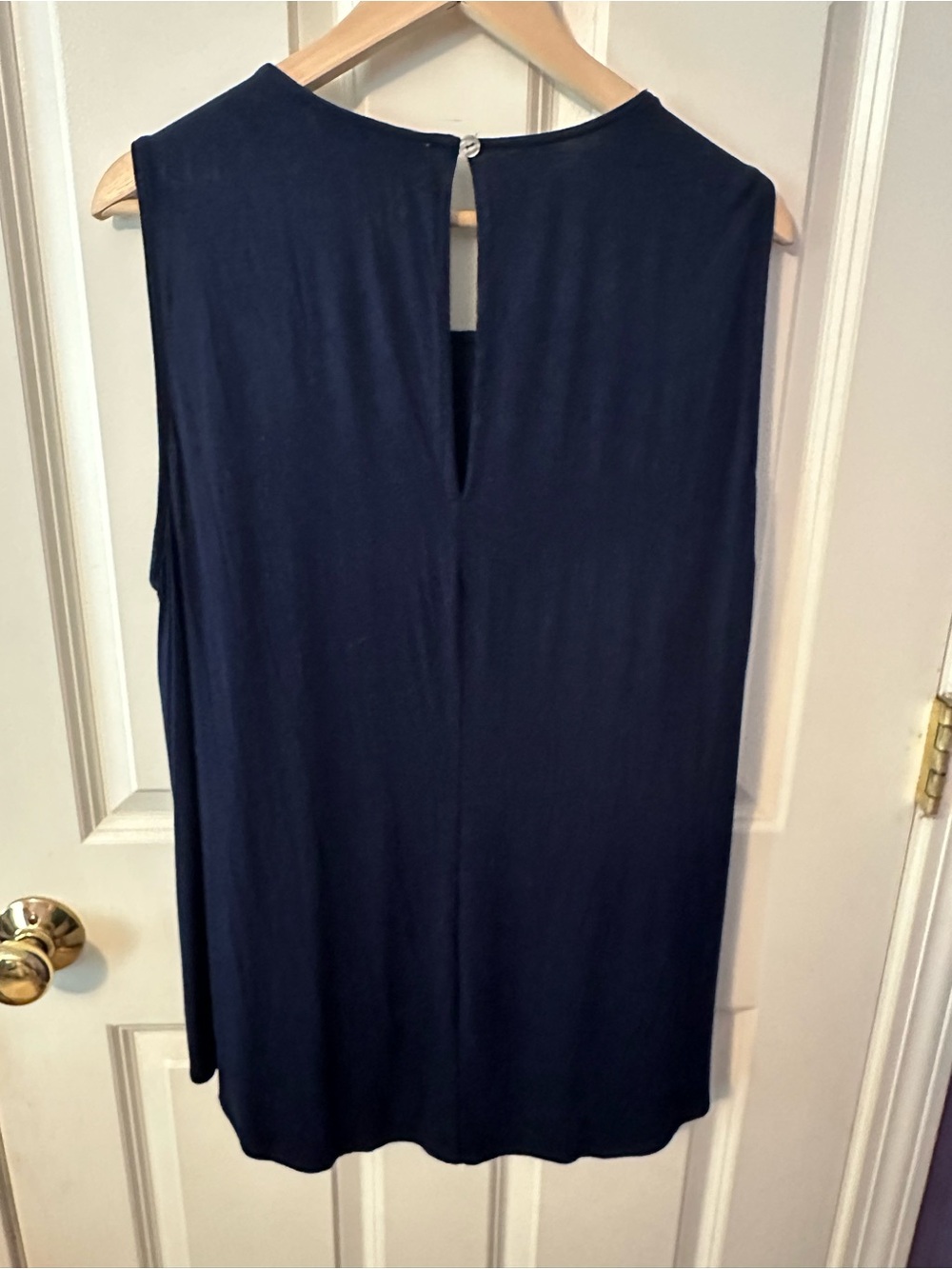 Daniel Rainn Navy Sleeveless Keyhole Back Tunic